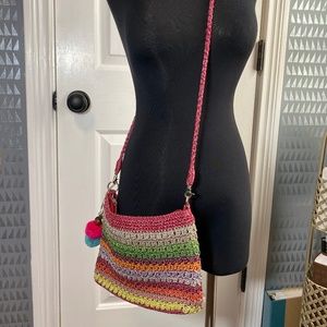 The Sak Striped Crochet Crossbody Bag